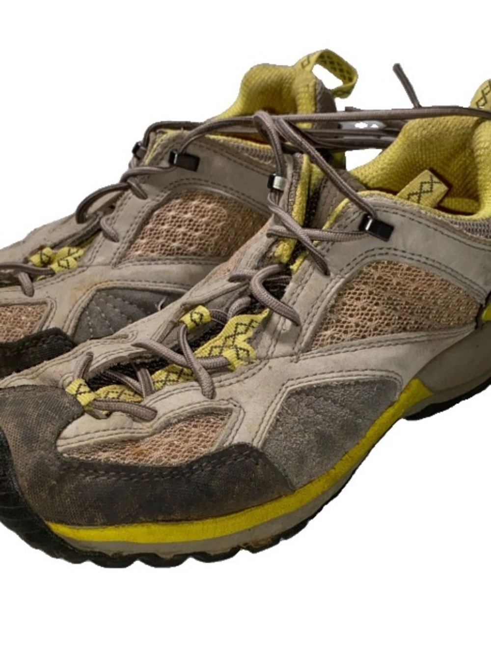 GOOD Womens Merrell Avian light ventilator Size 8 gray & yellow Hiking Shoes